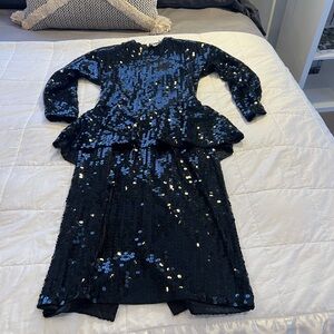 Oleg Cassini Black Sequin dress